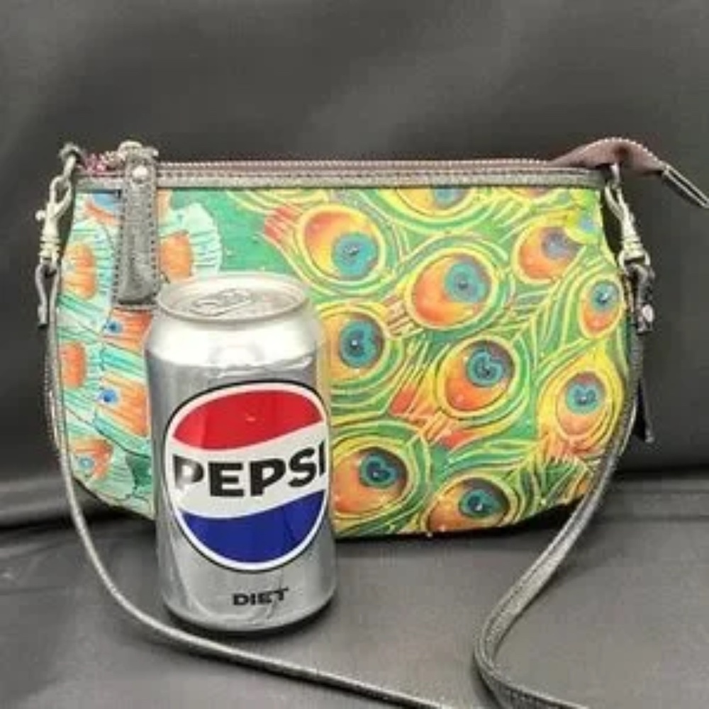 Shariff Peacock Purse with New Crossbody Chain - Picture 3 of 13